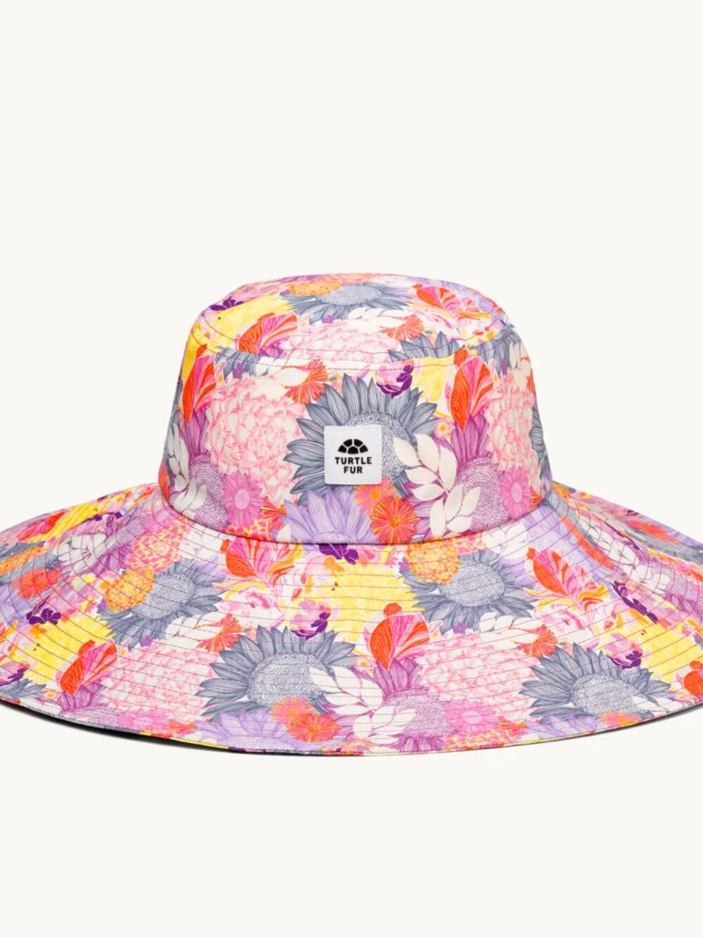 Turtle Fur Marysol Sun Hat Floral Flower Goddess Colorful UPF 50 Moisture Wick